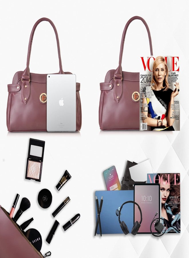 Fostelo Women's Teena Satchel Tote Handbag for Women | Ladies Purse | Stylish Shoulder Bag | Gift For Women | Maroon - Image 4